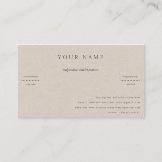 Visitenkarte (Rückseite)