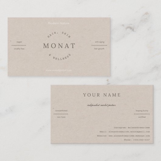 Visitenkarte (Vorne/Hinten)