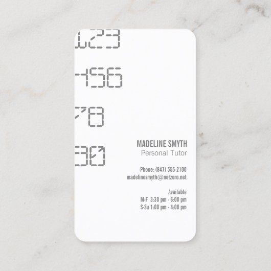 Visitenkarte (Rückseite)