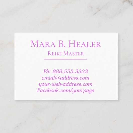 *~* VISITENKARTE (Rückseite)