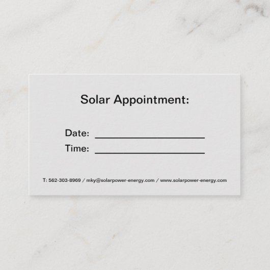 Visitenkarte (Rückseite)