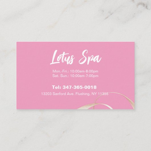 Visitenkarte (Rückseite)