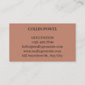 Visitenkarte (Rückseite)