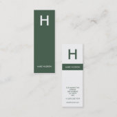 Visitenkarte 003 - Slim Stilvoll, grün / weiß (Vorne/Hinten)