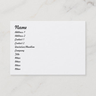 Visitenkarte 2012 mit des Kalenders Rückseite an