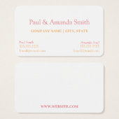 Visitenkarte - 2 Namen (Vorne & Hinten)