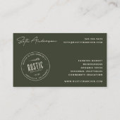 Visitenkarte 5| Rustikaler Rancher (Rückseite)