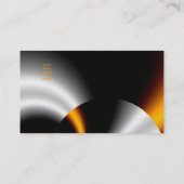Visitenkarte Abstrakt Orange Grau Silver Black (Rückseite)
