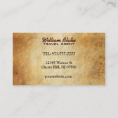 Visitenkarte-alte Karten-Kugel Visitenkarte (Rückseite)