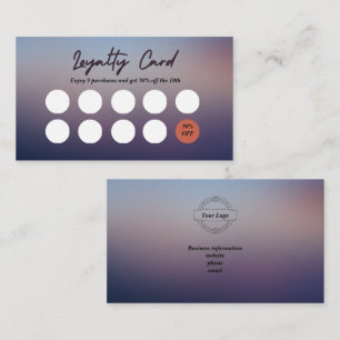 Visitenkarte. Ändern des % und des Texts Visitenkarte