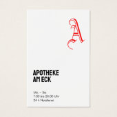 Visitenkarte Apotheke  (Vorderseite)