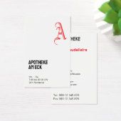 Visitenkarte Apotheke  (Schreibtisch)