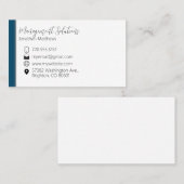 Visitenkarte - Aquamarin & grau (Vorne/Hinten)