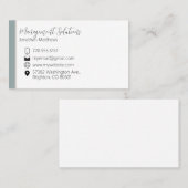 Visitenkarte - Aquamarines Licht (Vorne/Hinten)