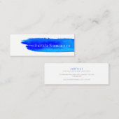 Visitenkarte - Aquarellbrushstroke-Blau (Vorne/Hinten)