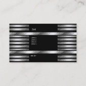 Visitenkarte Art Deco Black Silver (Rückseite)