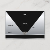 Visitenkarte Art Deco Black Silver (Rückseite)