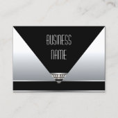 Visitenkarte Art Deco Black Silver (Vorderseite)