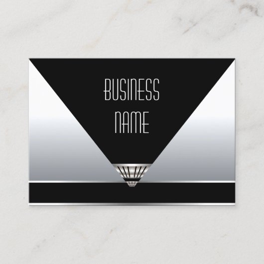 Visitenkarte Art Deco Black Silver (Vorderseite)