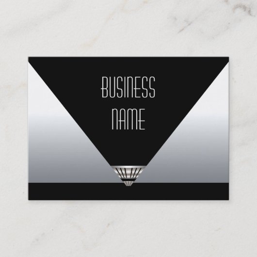 Visitenkarte Art Deco Black Silver (Vorderseite)