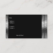 Visitenkarte Art Deco Black Silver Chrome (Rückseite)
