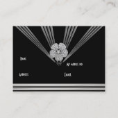 Visitenkarte Art Deco Black Strip Diamant Jewel (Rückseite)