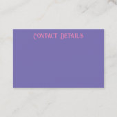 Visitenkarte ART&DESIGN STYLE (Rückseite)