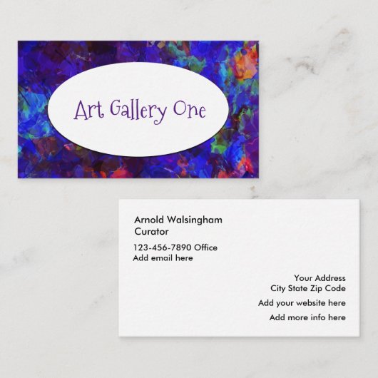 Visitenkarte Art Gallery (Vorne/Hinten)