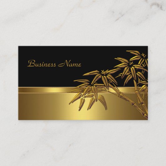 Visitenkarte Asian Black Gold Bamboo 2 (Vorderseite)
