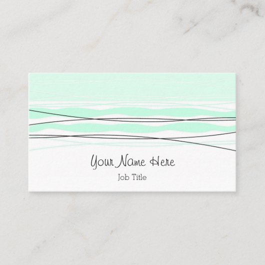 Visitenkarte "Atlantic Strip" grün (Vorderseite)