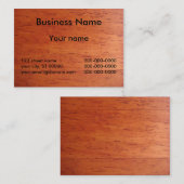 Visitenkarte auf der Kirsche hölzern befleckt (Vorne/Hinten)