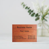 Visitenkarte auf der Kirsche hölzern befleckt (Stehend Vorderseite)