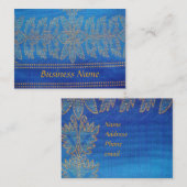 Visitenkarte auf Sari-Stoff (Vorne/Hinten)