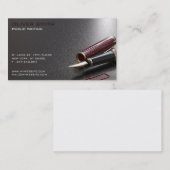 Visitenkarte auf schwarzem Hintergrund (Vorne/Hinten)