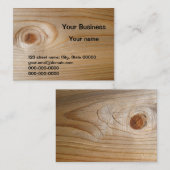 Visitenkarte auf unfertigem Holz (Vorne/Hinten)