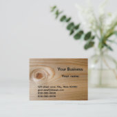 Visitenkarte auf unfertigem Holz (Stehend Vorderseite)