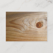 Visitenkarte auf unfertigem Holz (Rückseite)