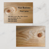 Visitenkarte auf unfertigem Holz (Vorne/Hinten)