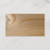 Visitenkarte auf unfertigem Holz (Rückseite)