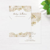 Visitenkarte aus beigefarbenem Marmor (Schreibtisch)