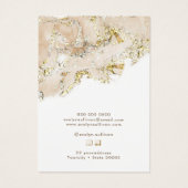 Visitenkarte aus beigefarbenem Marmor (Rückseite)