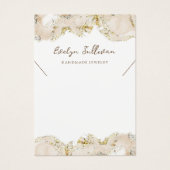 Visitenkarte aus beigefarbenem Marmor (Vorderseite)