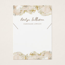 Visitenkarte aus beigefarbenem Marmor