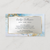 Visitenkarte aus blau-farbenem Marmor (Rückseite)