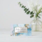 Visitenkarte aus blau-farbenem Marmor (Stehend Vorderseite)