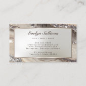 Visitenkarte aus Elfenbeinmarmor-Glitzer (Rückseite)