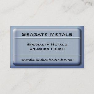 Visitenkarte aus gebürstetem Metall