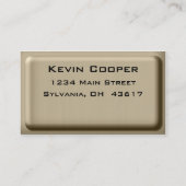 Visitenkarte aus gebürstetem Metall (Rückseite)