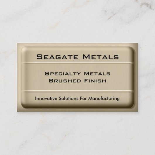 Visitenkarte aus gebürstetem Metall (Vorderseite)
