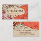 Visitenkarte aus handgezogenen Strickwaren (Vorne/Hinten)